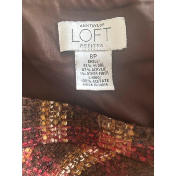 Loft Ann Taylor Vintage Plaid Tweed Pencil Skirt - Picture 4 of 4